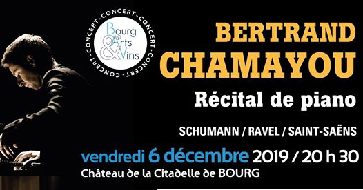 Récital de piano de Bertrand Chamayou vendredi 6 décembre