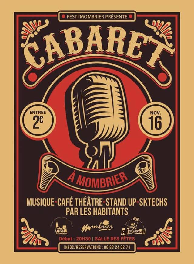 Ce soir!!!!!!
 À Mombrier 
 Magie
 Stand up 
 Théâtre 
 Groupes de musique 
 C’e…