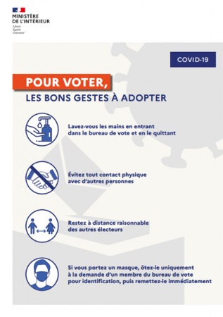 COVID-19 Pour voter, les bon gestes à adopter