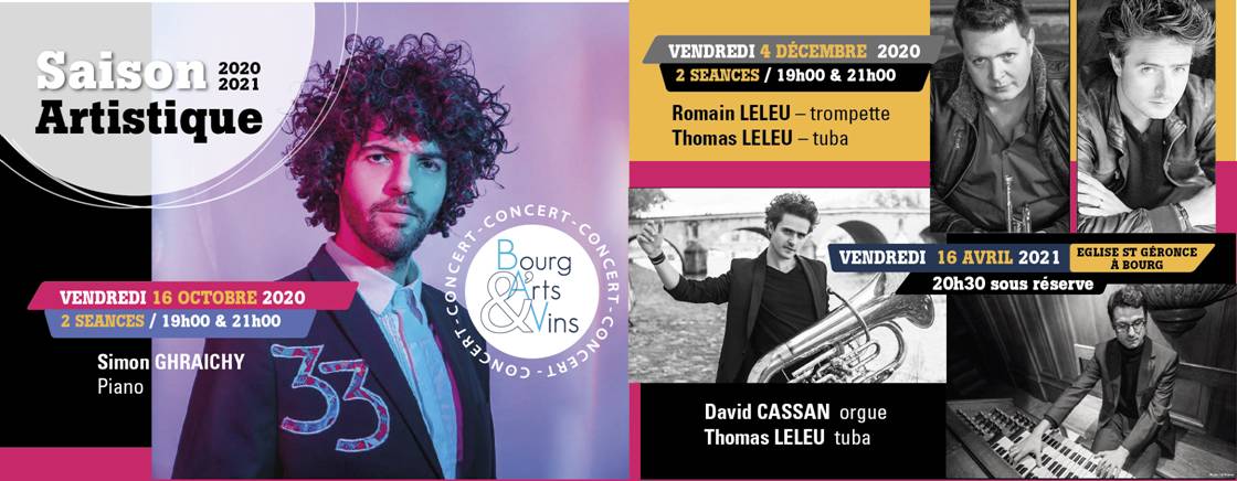 [Concert de Bourg Arts et Vins : le 16 octobre 2020 ]
 Il aura bien lieu au Chât…