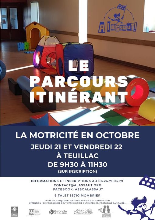 La motricité du mois d’octobre aura lieu à la salle des fêtes de Teuillac les …