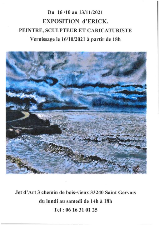 [ Exposition  ]
 Du 16 octobre au 13 novembre, venez voir l’exposition d’Erick…