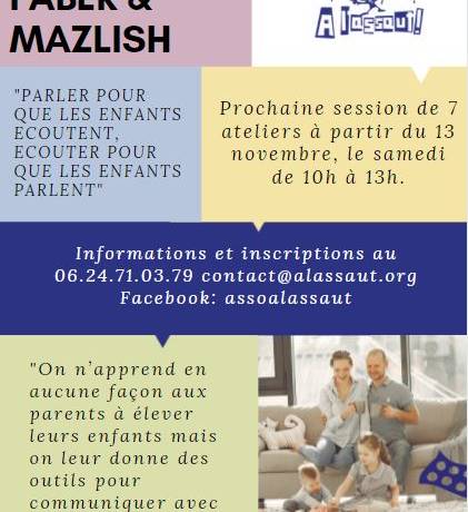 Une nouvelle session de 7 ateliers de communication positive « parler pour que le…