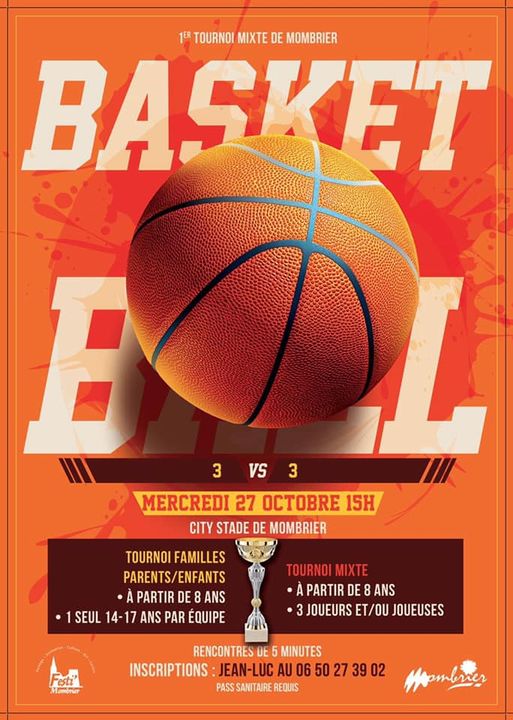 N’oubliez pas mercredi le tournoi de basket!
 Inscription Jean-Luc 06 50 27 30…