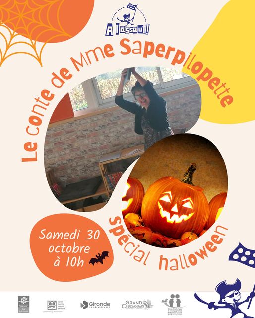 Il reste des places pour le conte spécial Halloween animé par Mme Saperlipopet…