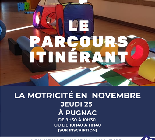 Il reste quelques places pour la motricité de jeudi 25 novembre. 
 Sur inscrip…