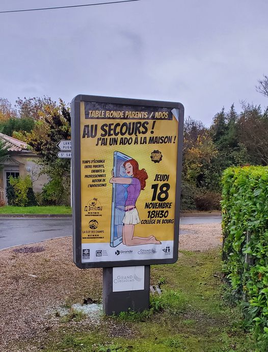 Les affiches sont en place! 
Ados et parents d ados, rdv le jeudi 18 novembre à …