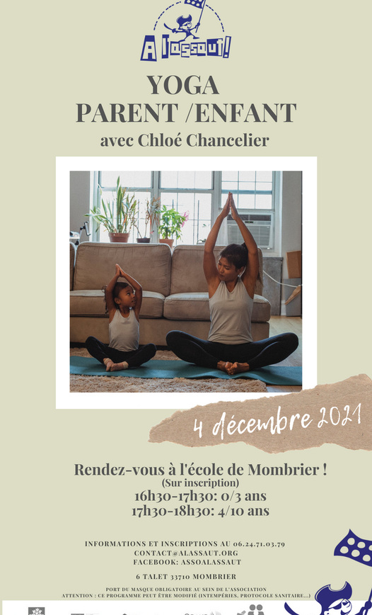 Oyé oyé , un atelier yoga est proposé ce samedi après midi, pour les 0/3 ans p…