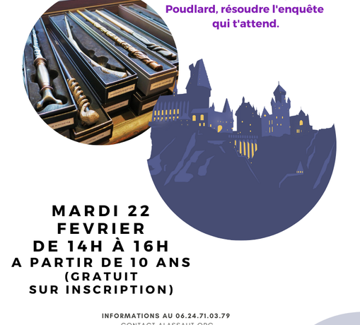 L’univers de Poudlard vous attend , mardi 22 février à 14h.
 Gratuit et sur in…