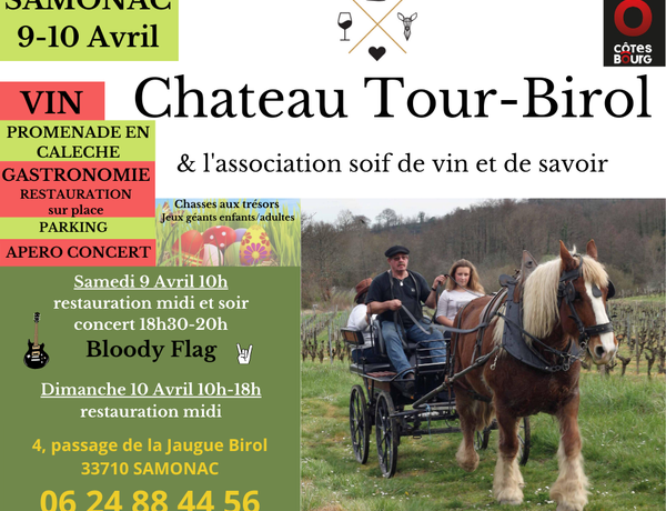 « affiche mise à jour »
 Dimanche après midi, nous serons au château Tour-Birol …