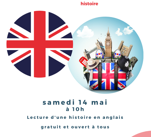 Samedi matin, Géraldine vient nous lire une histoire en anglais.
 gratuit et …