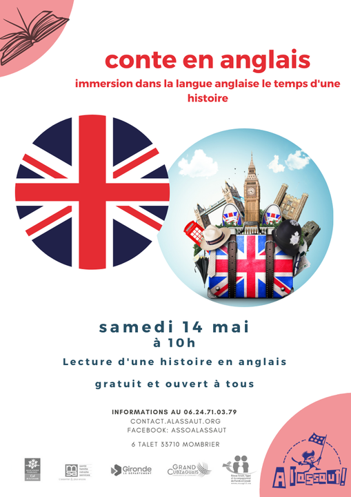 Samedi matin, Géraldine vient nous lire une histoire en anglais.
 gratuit et …