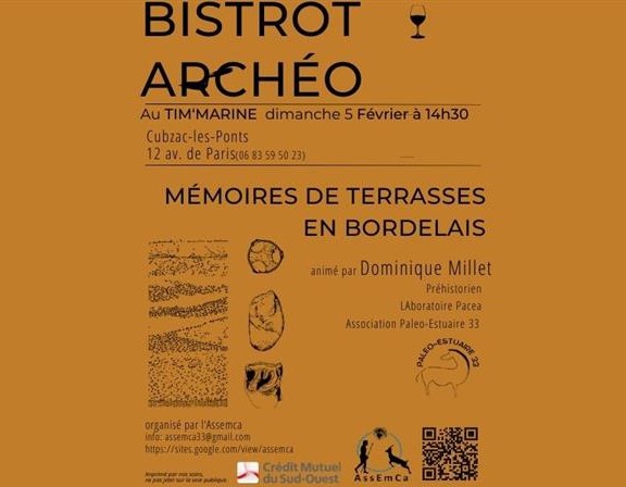 [Mémoire de terrasses en Bordelais]
Bistrot-Archéo à Cubzac les Ponts
Dimanche 5…