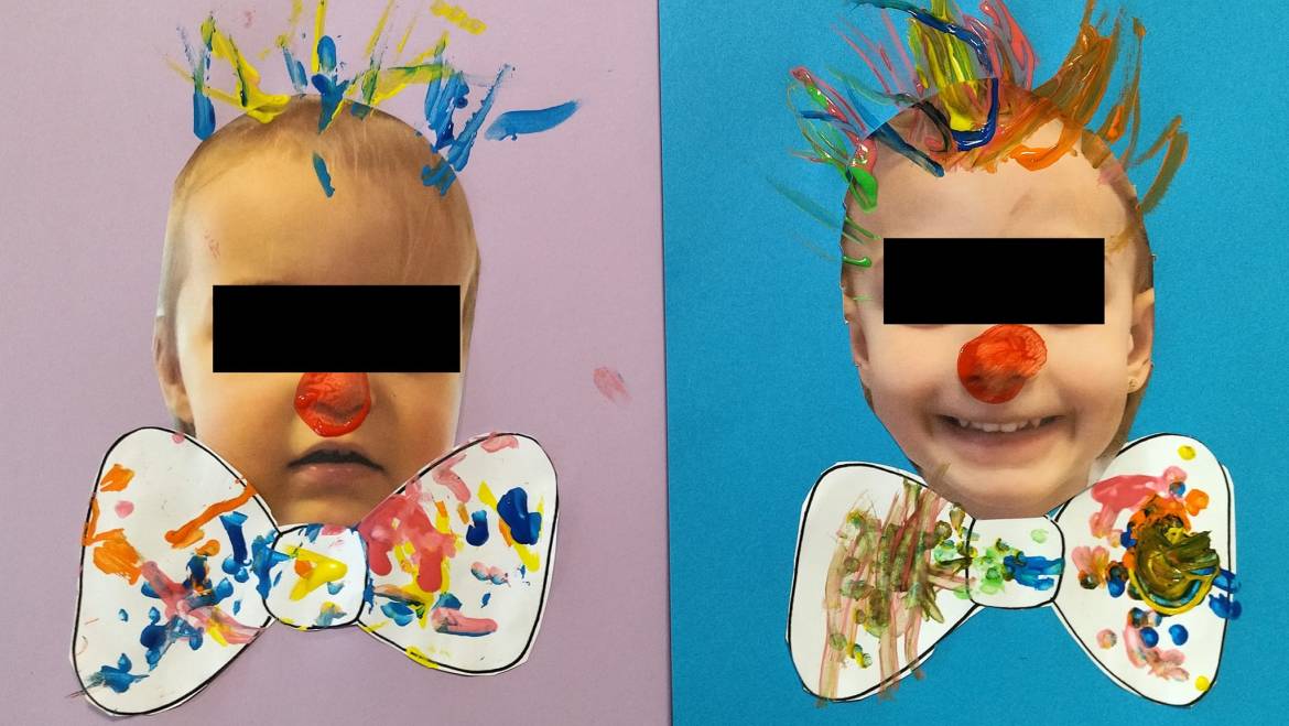 Les petits clowns font leur autoportrait
