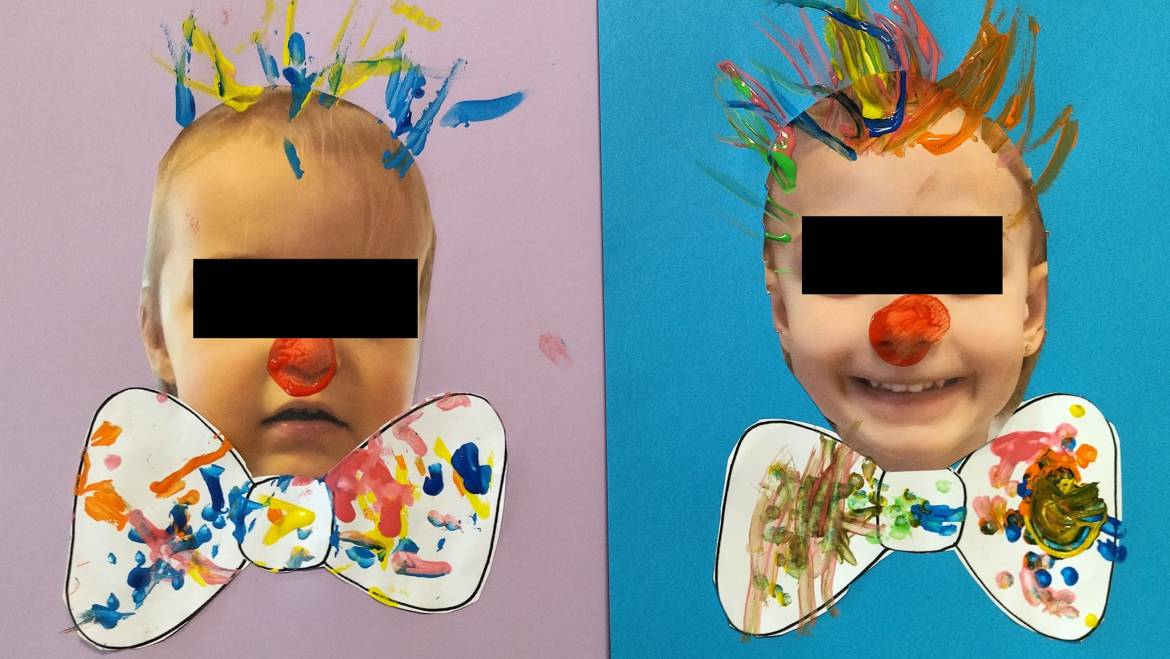 Les petits clowns font leur autoportrait