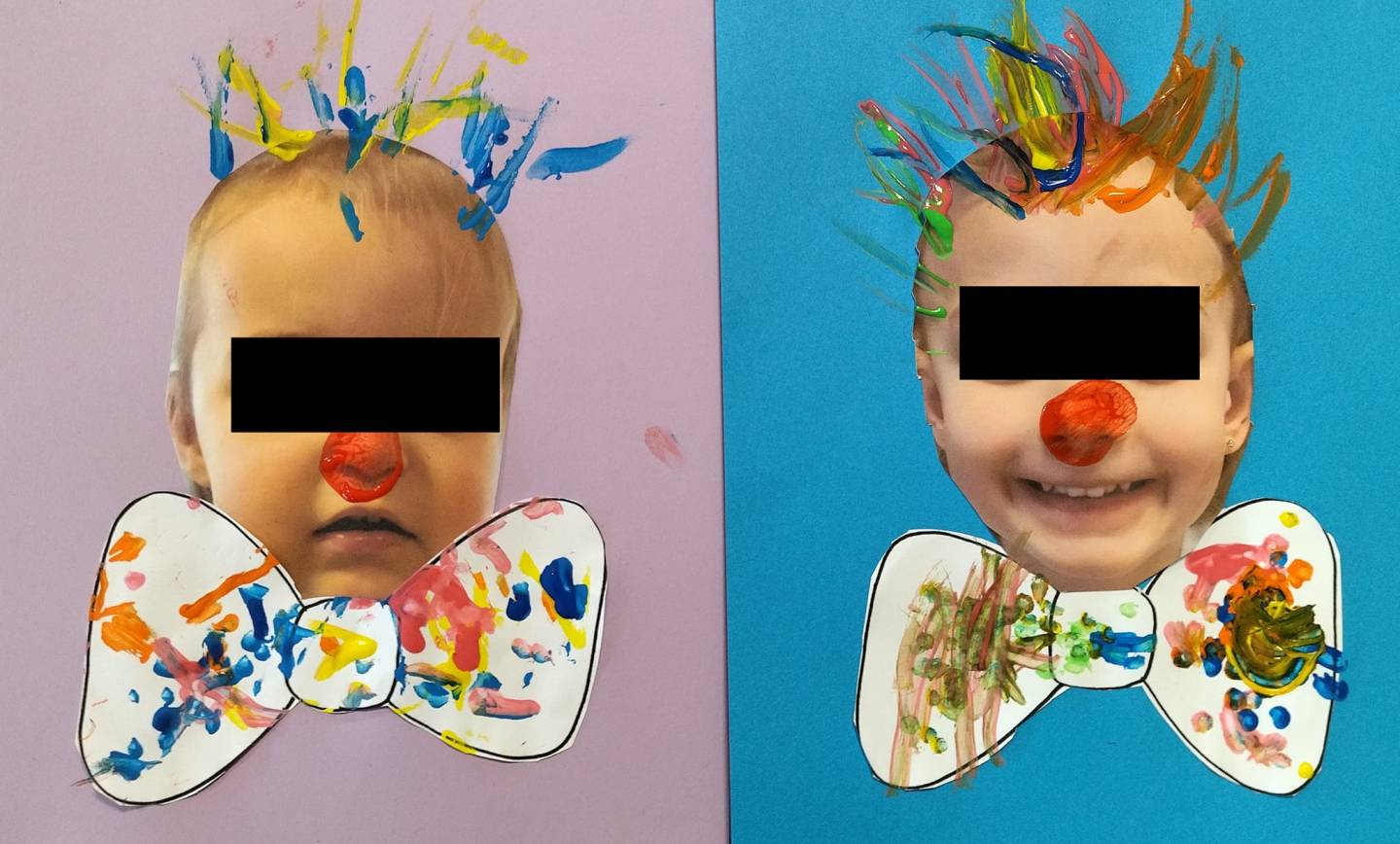 Les petits clowns font leur autoportrait