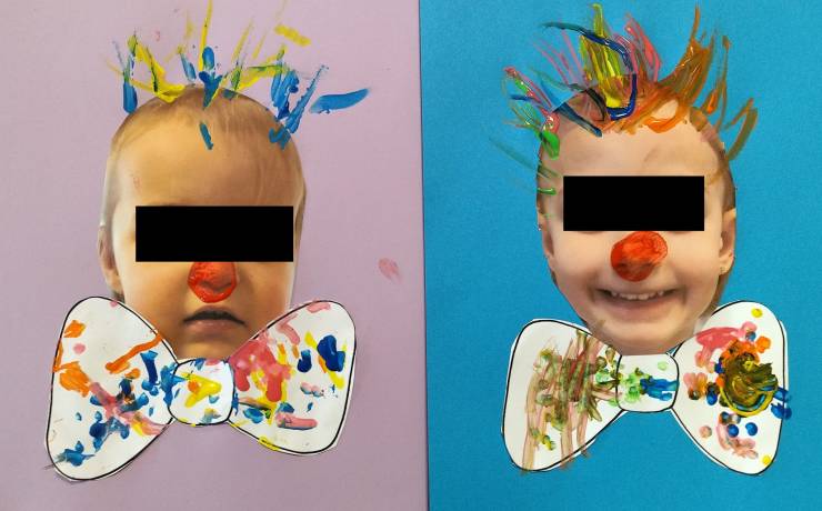 Les petits clowns font leur autoportrait