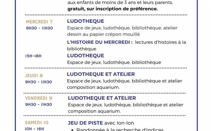 Voici le programme du mois de juin.