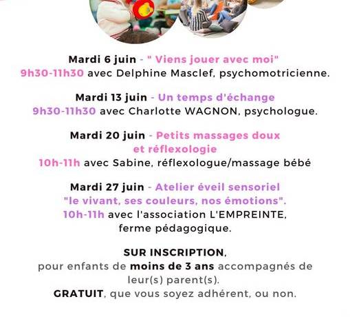 Il reste des places pour l’atelier « Massage doux et réflexologie » de ce mardi …