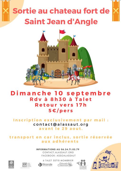 Prochaine sortie le dimanche 10 septembre: Le château de Mélusine, château fort …