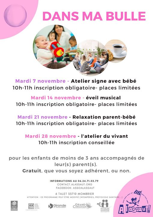 Attention! 
 Delphine ne sera pas avec nous mardi 7 novembre. Nous accueillero…