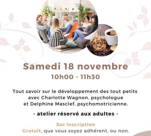 il reste quelques places pour le vis ma vie d’enfant de 0 à 3 ans samedi matin…