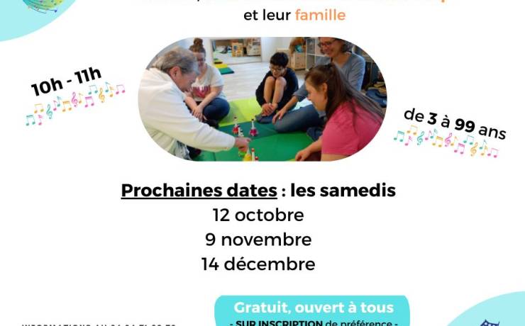 Attention! changement d’horaire de l’atelier musical.
 Merci de votre compréhens…