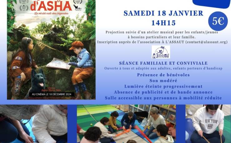 Projection suivie d’un atelier musical  pour enfants/adultes à besoins particuli…