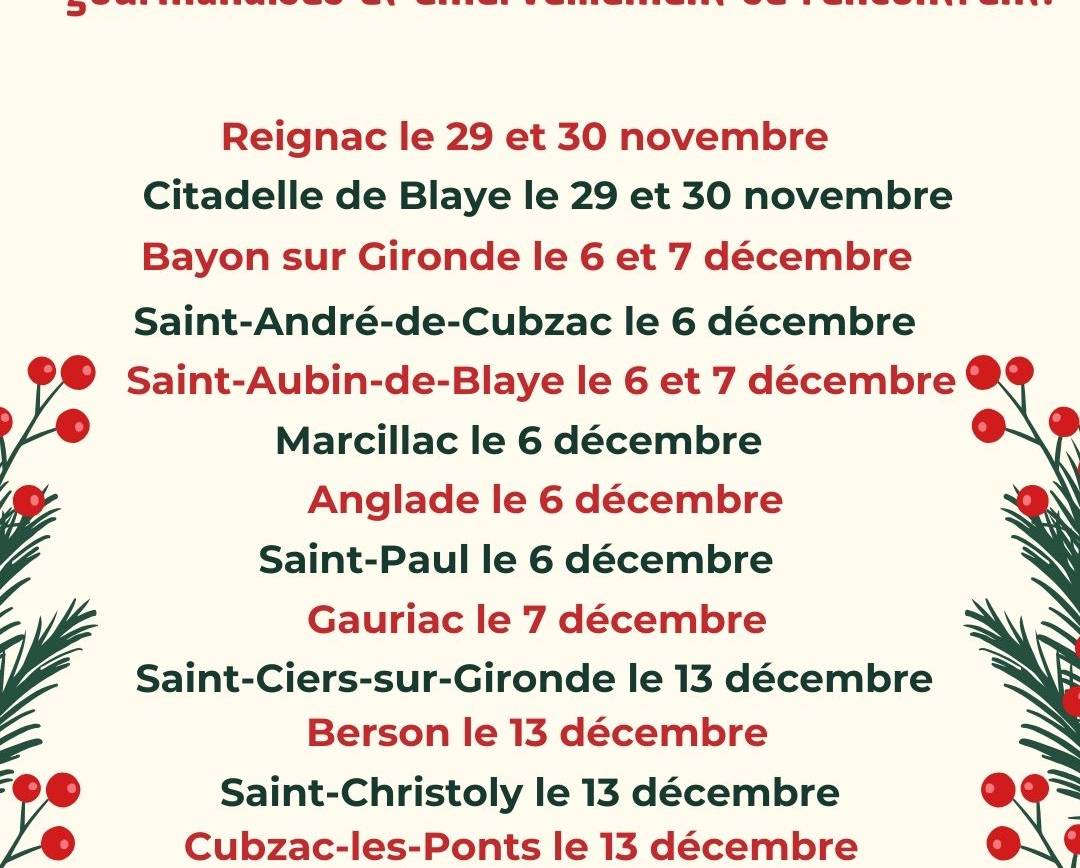 Les marchés de Noël féériques arrivent sur Blaye Bourg Terres d’Estuaire !
L…