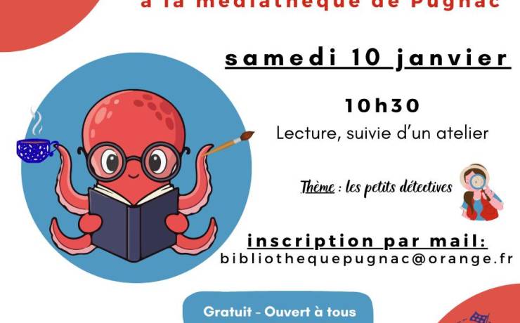 Attention! changement de lieu pour la lecture de ce samedi. RDV à la médiathèque…