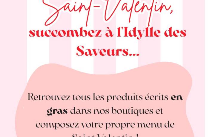 𝑽𝒐𝒕𝒓𝒆 𝑺𝒂𝒊𝒏𝒕-𝑽𝒂𝒍𝒆𝒏𝒕𝒊𝒏 𝒍𝒐𝒄𝒂𝒍𝒆 & 𝒈𝒐𝒖𝒓𝒎𝒂𝒏𝒅𝒆 𝒂𝒗𝒆𝒄 « 𝑳&rsquo;𝑰𝒅𝒚𝒍𝒍𝒆 𝒅𝒆𝒔 𝑺𝒂𝒗𝒆𝒖𝒓𝒔 » !

 Envie d&rsquo;…