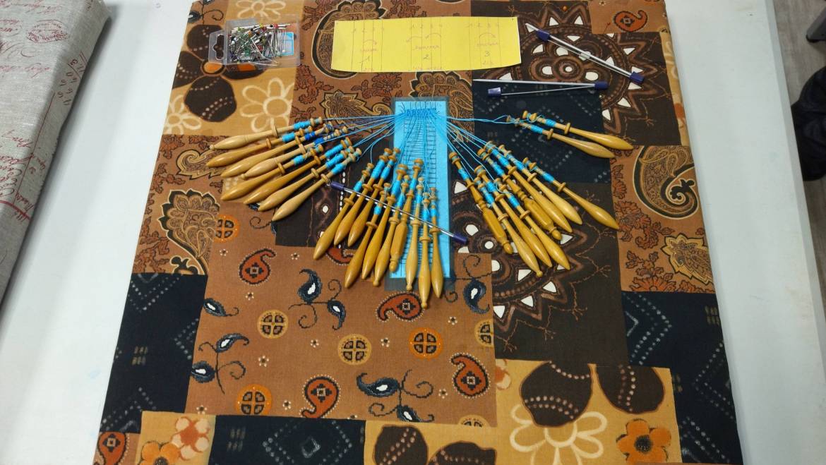 Une démonstration de « dentelle aux fuseaux », proposé par des bénévoles, a mobili…