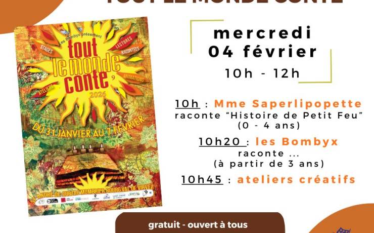 Il reste encore des places pour cette matinée enchantée autour des contes. GRATU…