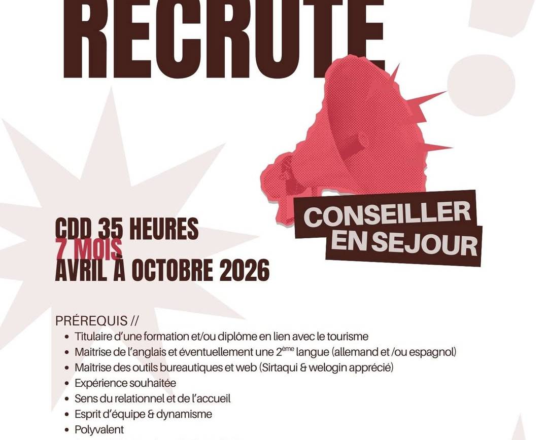 [  Alerte Job d&rsquo;été]
On recrute pour un poste de saisonnier d&rsquo;avril à octobre en…