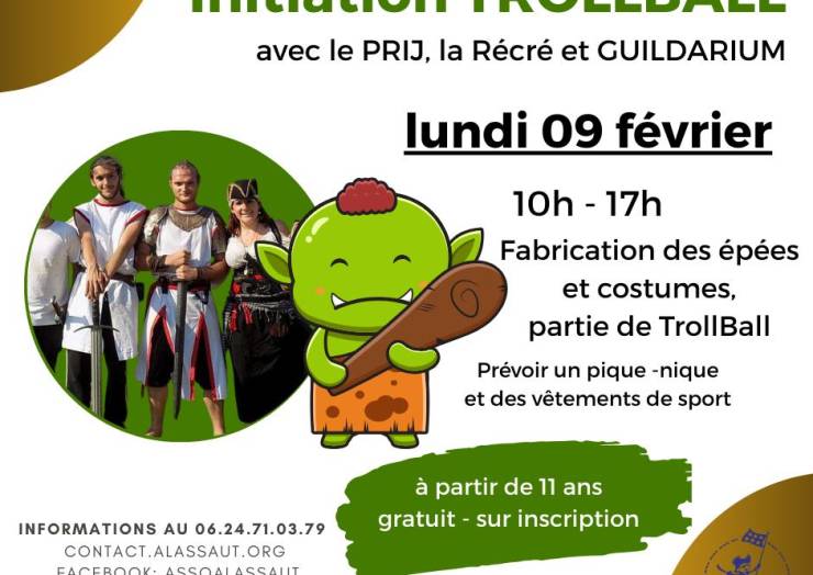 Lundi 9 février, les ados s&rsquo;initient au trollball
Fabrication des épées avec le …