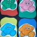 Kirby, le petit héro des jeux vidéos, version Andy Warhol.