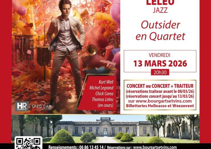 SAISON ANNIVERSAIRE 30 ANS BOURG ARTS ET VINS 2025-2026 : Concert avec Thomas L…