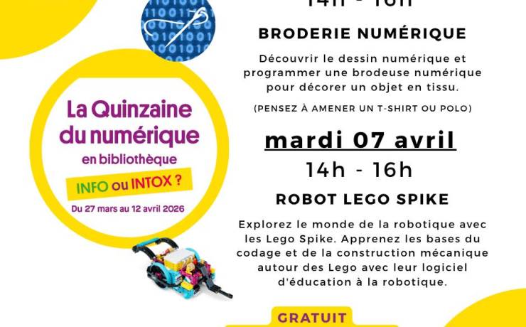 A partir de 11 ans. Gratuit, SUR INSCRIPTION !
