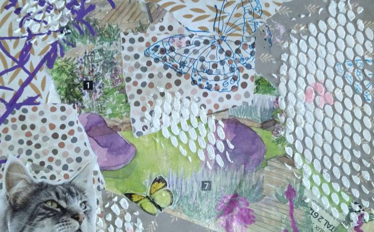 Atelier « Bazar créatif » sur le thème de la Nature. On dessine les ombres des pla…