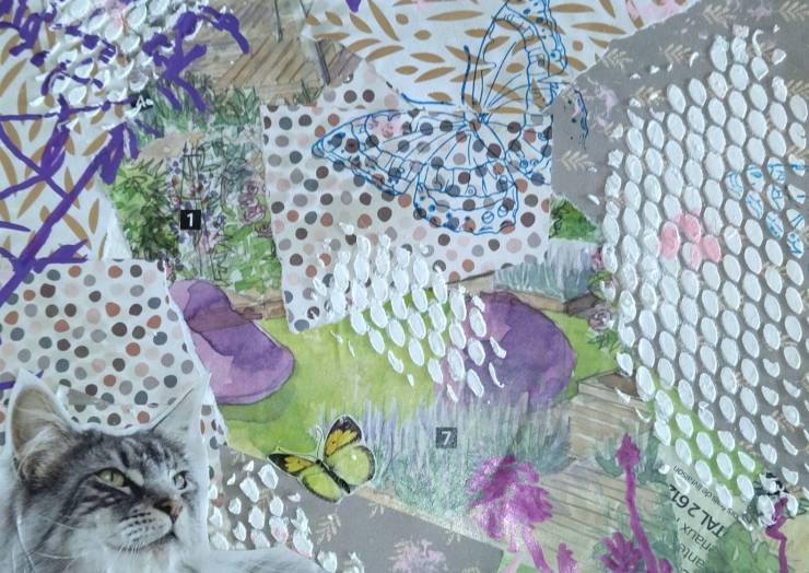 Atelier « Bazar créatif » sur le thème de la Nature. On dessine les ombres des pla…