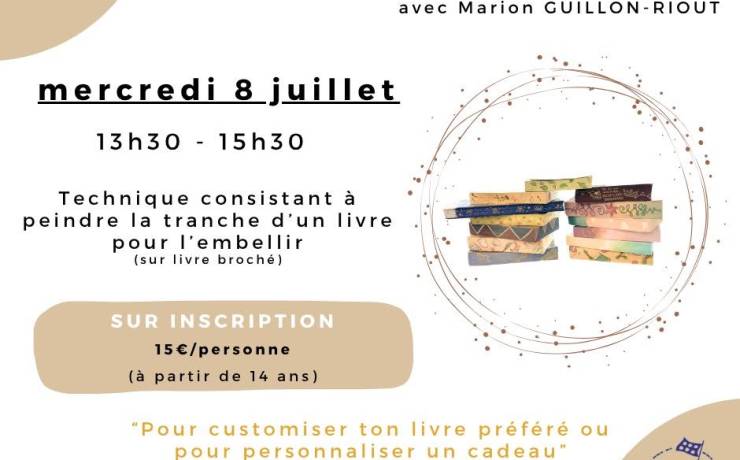 Atelier JASPAGE – SUR INSCRIPTION !
15€/personne – à partir de 14 ans –