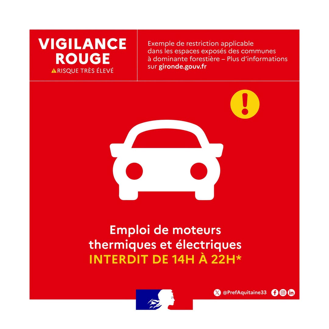 #Vigilance | Dans le cadre de la vigilance ROUGE pour la prévention des incendie…