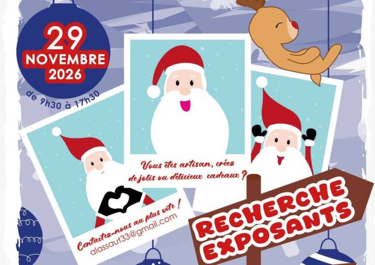 Recherche d&rsquo;exposants pour notre marché de Noël.
Merci de partager