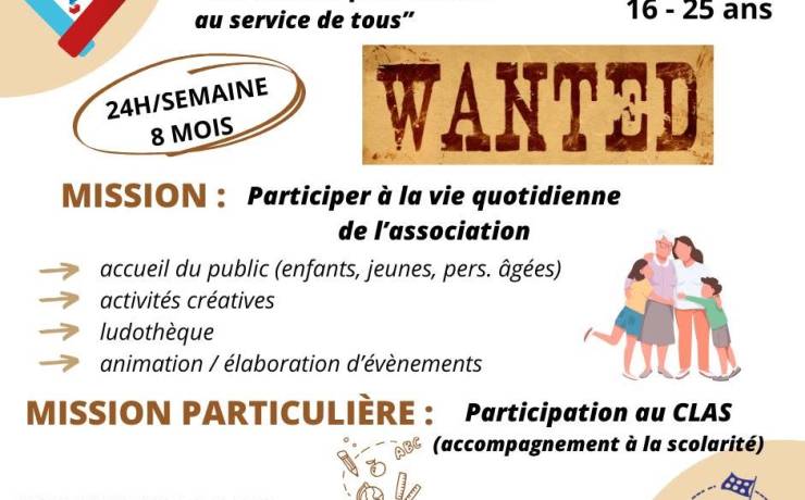 Recherche d&rsquo;un SERVICE CIVIQUE.
Merci de faire tourner.